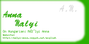 anna malyi business card